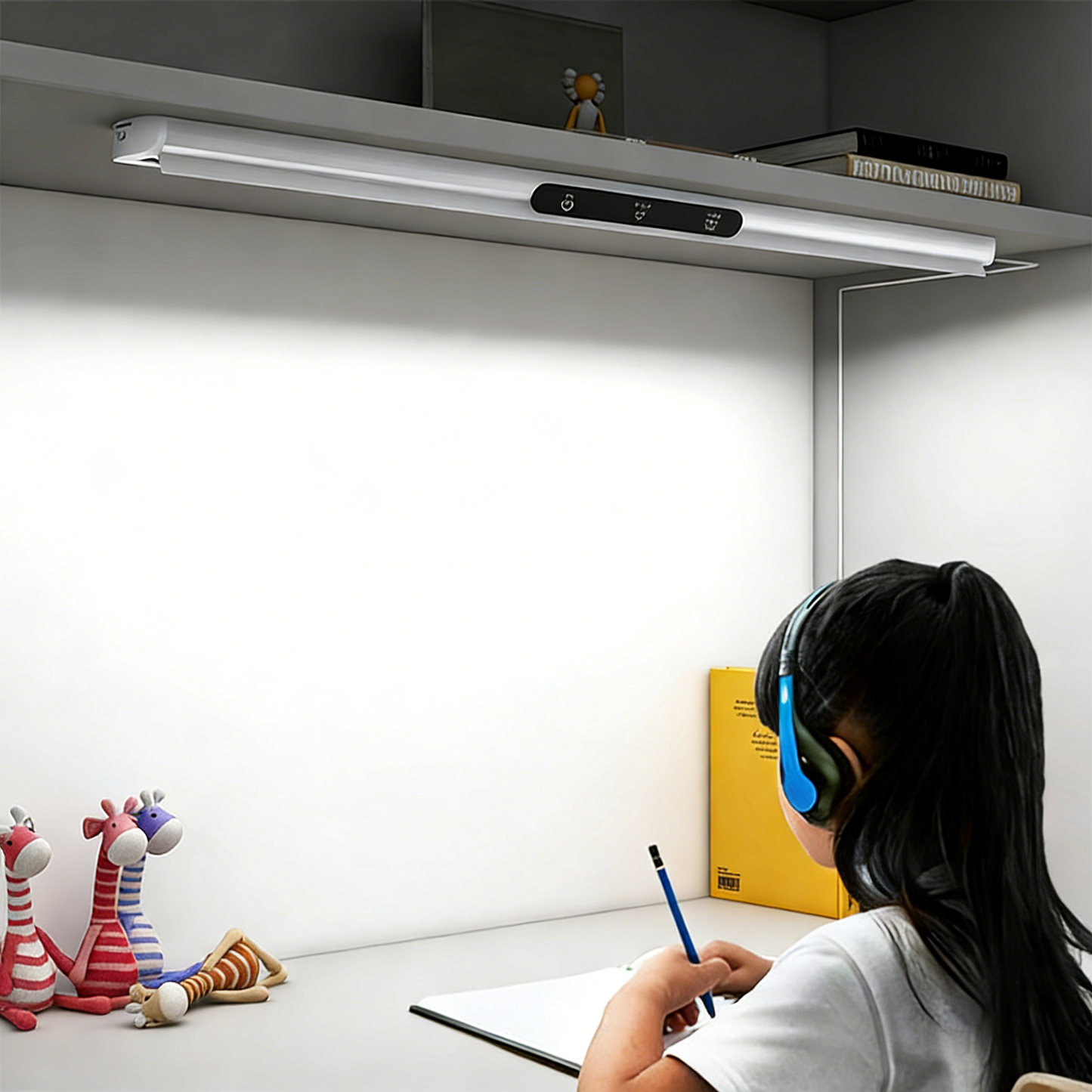 Mumpson J012 Full Spectrum Eye-Care Wall-Mounted Desk Lamp with Touch & Remote Control